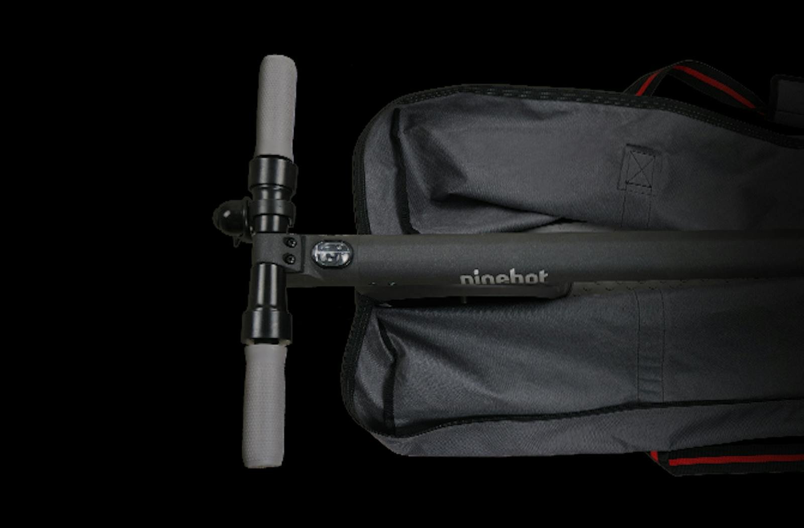 Segway electric scooter carry bag with the opening unzipped