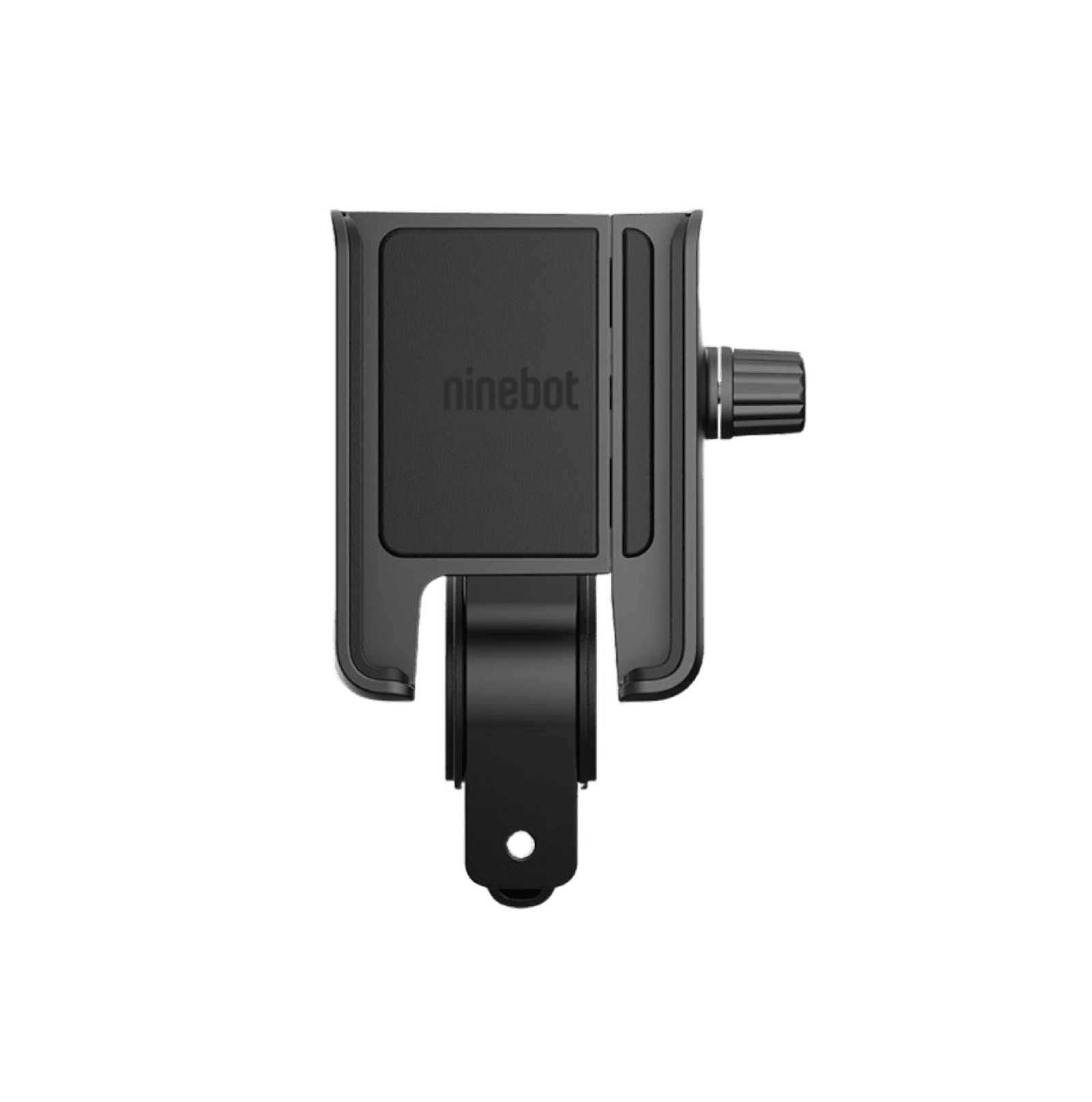 Segway phone holder with a phone in the clamp