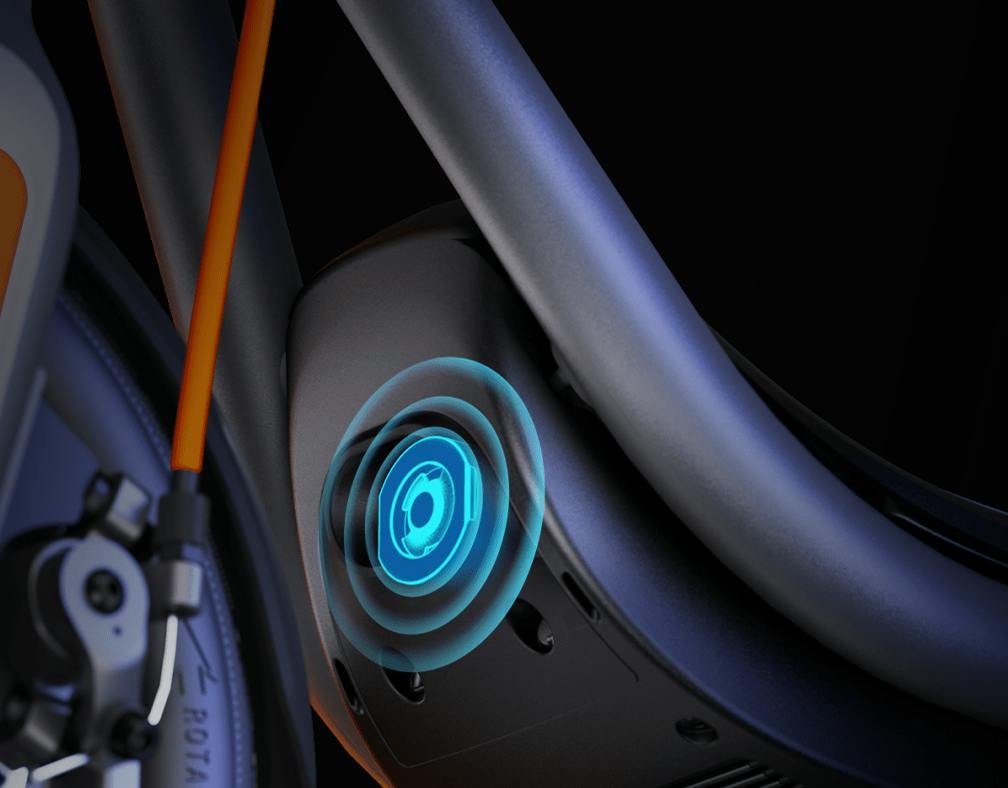 Electronic horn button on the handlebar