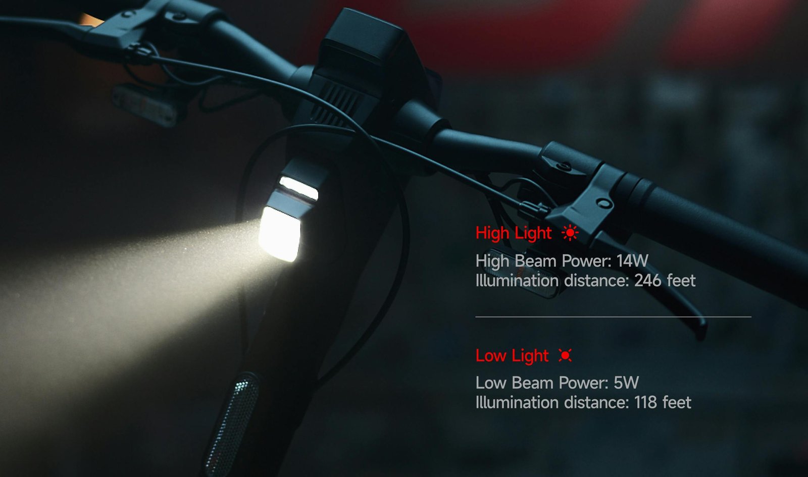 Segway GT3 electric scooter headlight at night