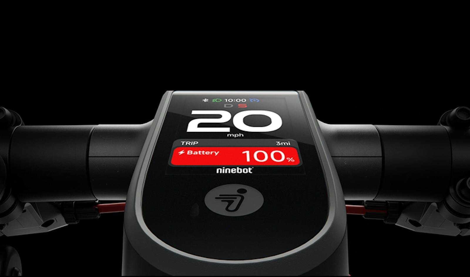 Speed and battery on the dashboard