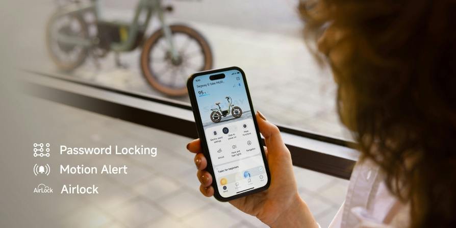 AirLock unlocking the bike from a phone