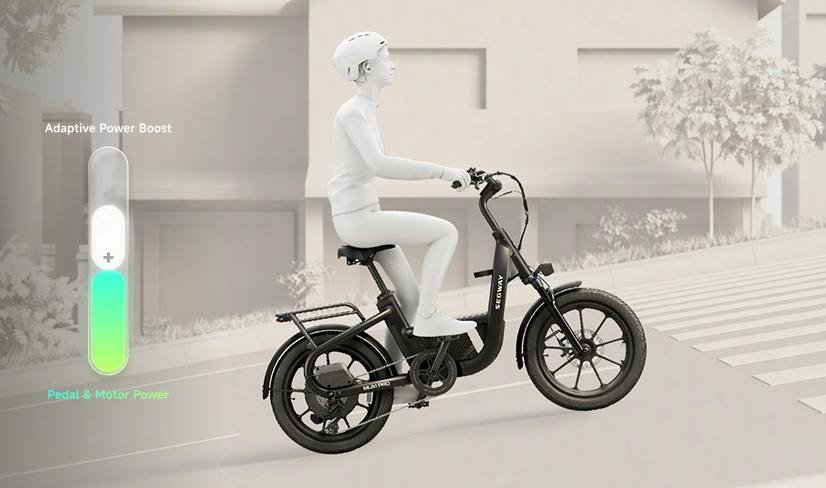 Segway MUXI Pro electric bike riding with adaptive power