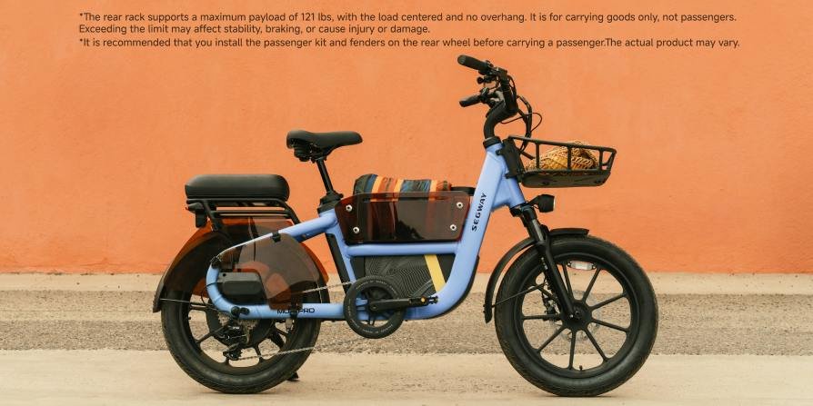 Segway MUXI Pro electric bike carrying cargo