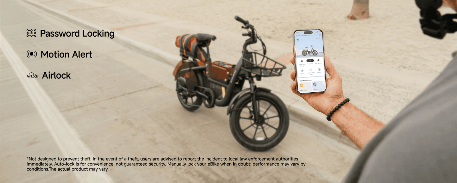 AirLock unlocking the bike from a phone