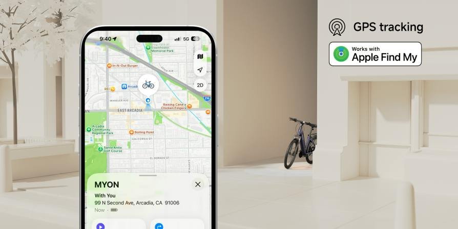 Map showing where the bike is parked