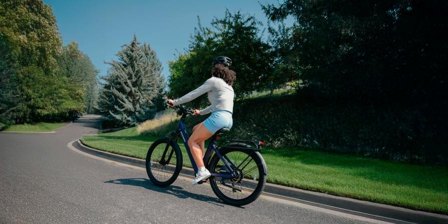 Segway Myon electric bike climbing a hill