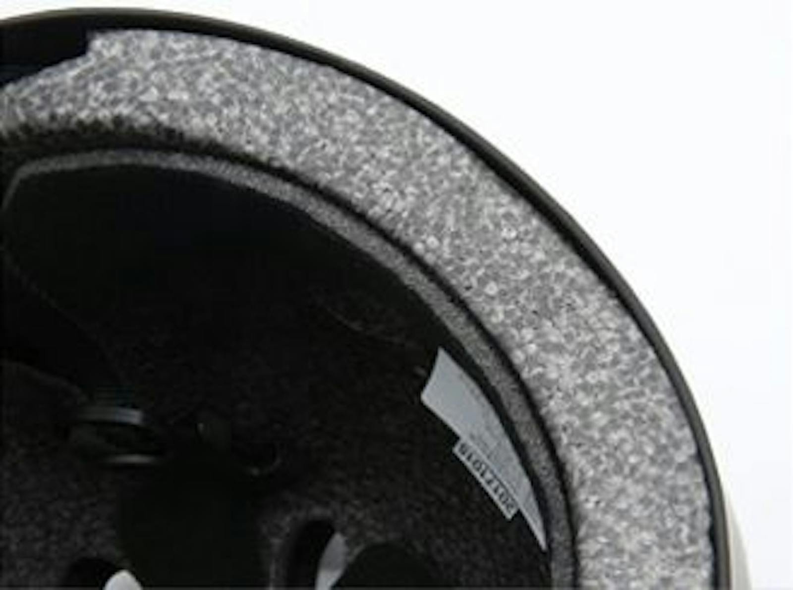 Close-up of the helmet edge