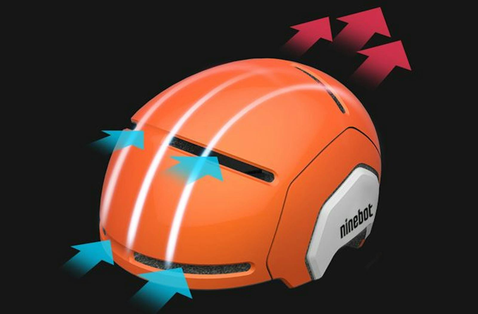 Airflow channels of the Segway kids helmet