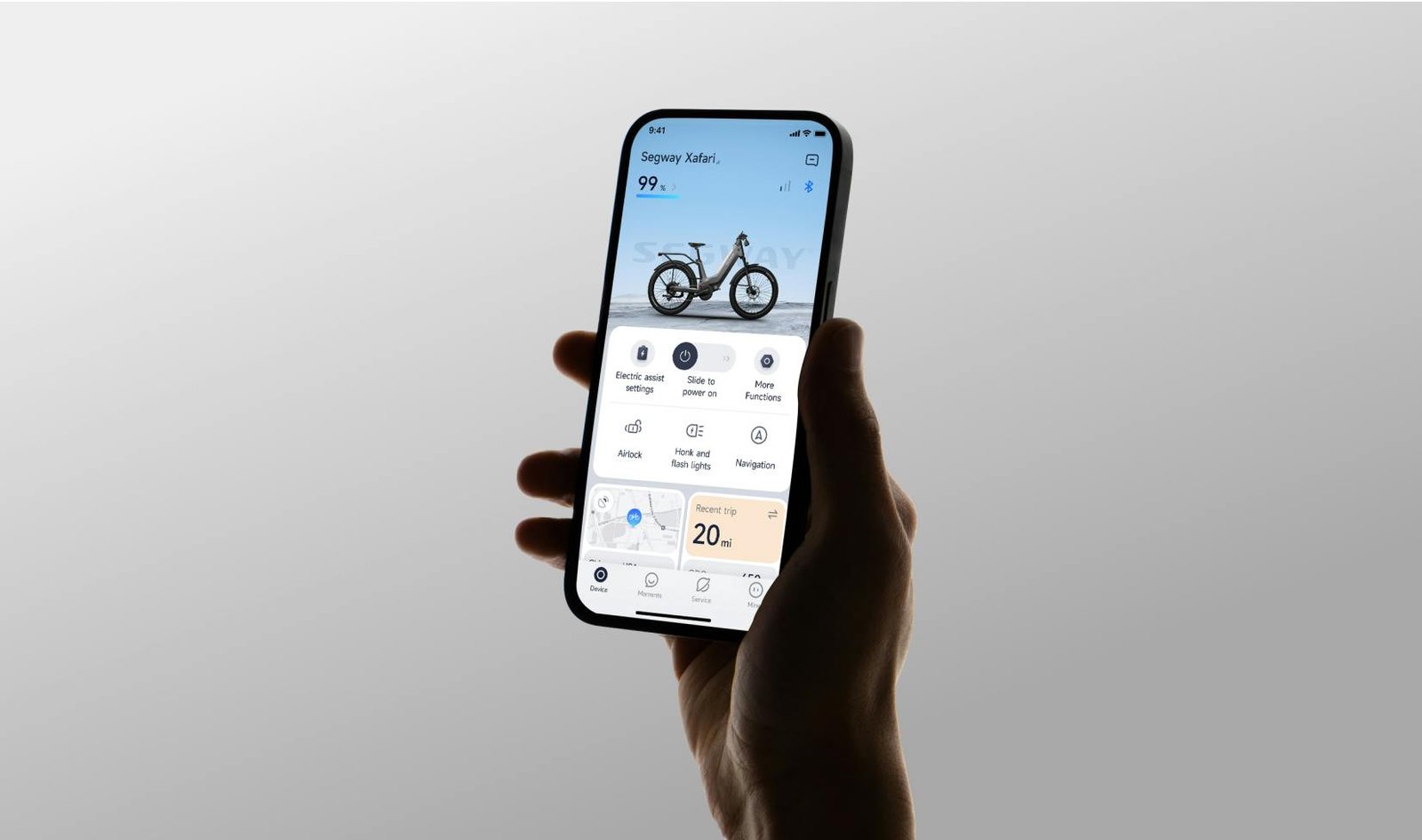 Segway Mobility app with Xafari ride data