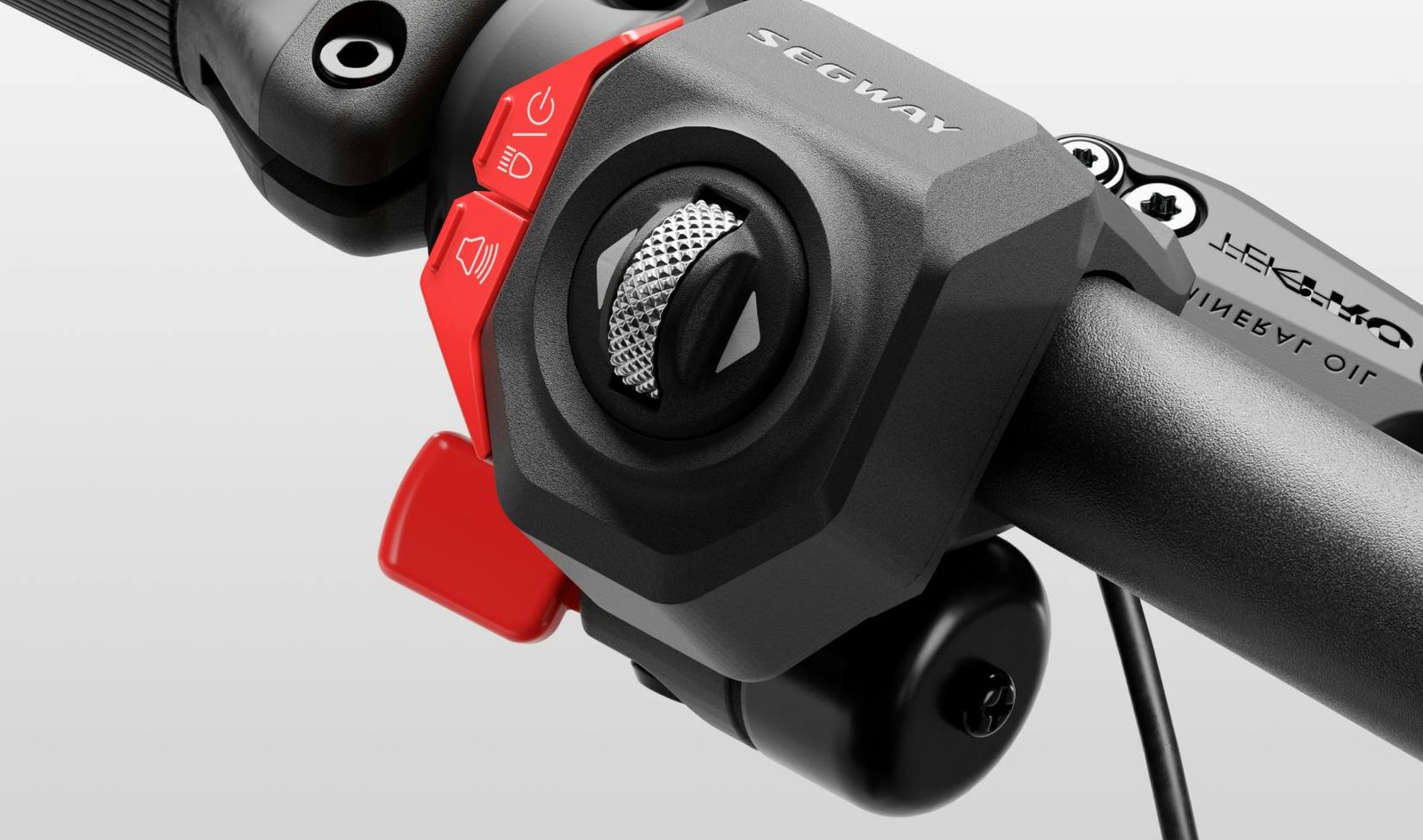 Scroll wheel on the Xafari handlebar