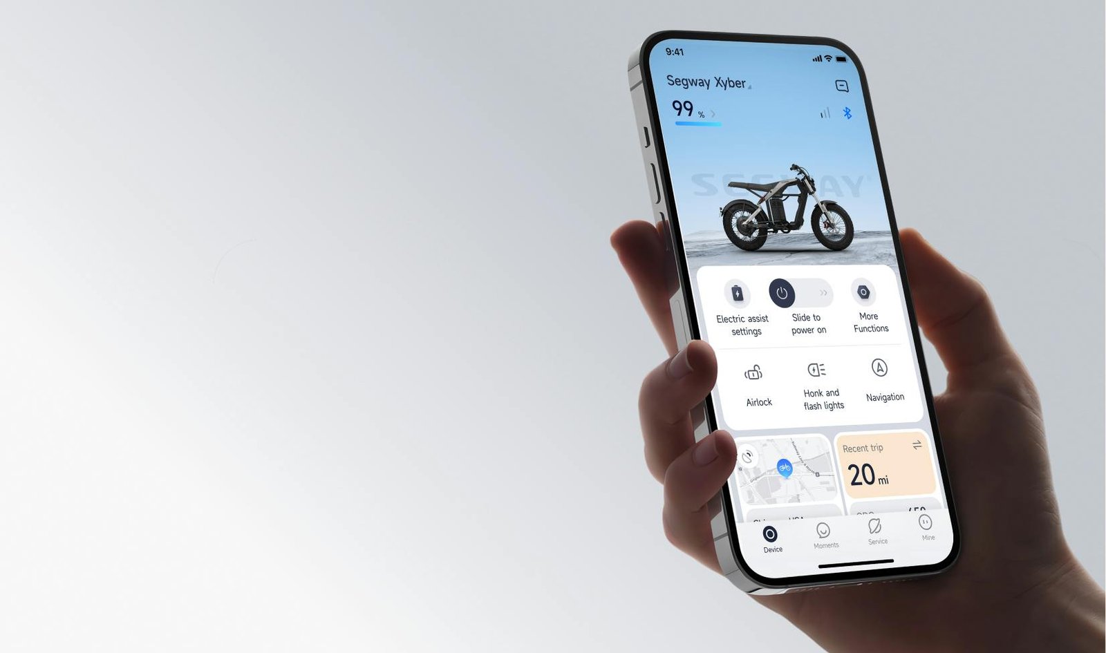 Segway Mobility app with Xyber ride data