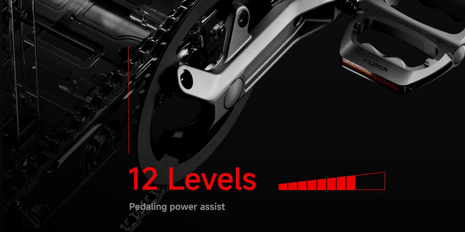 Pedal assist levels on the Xyber