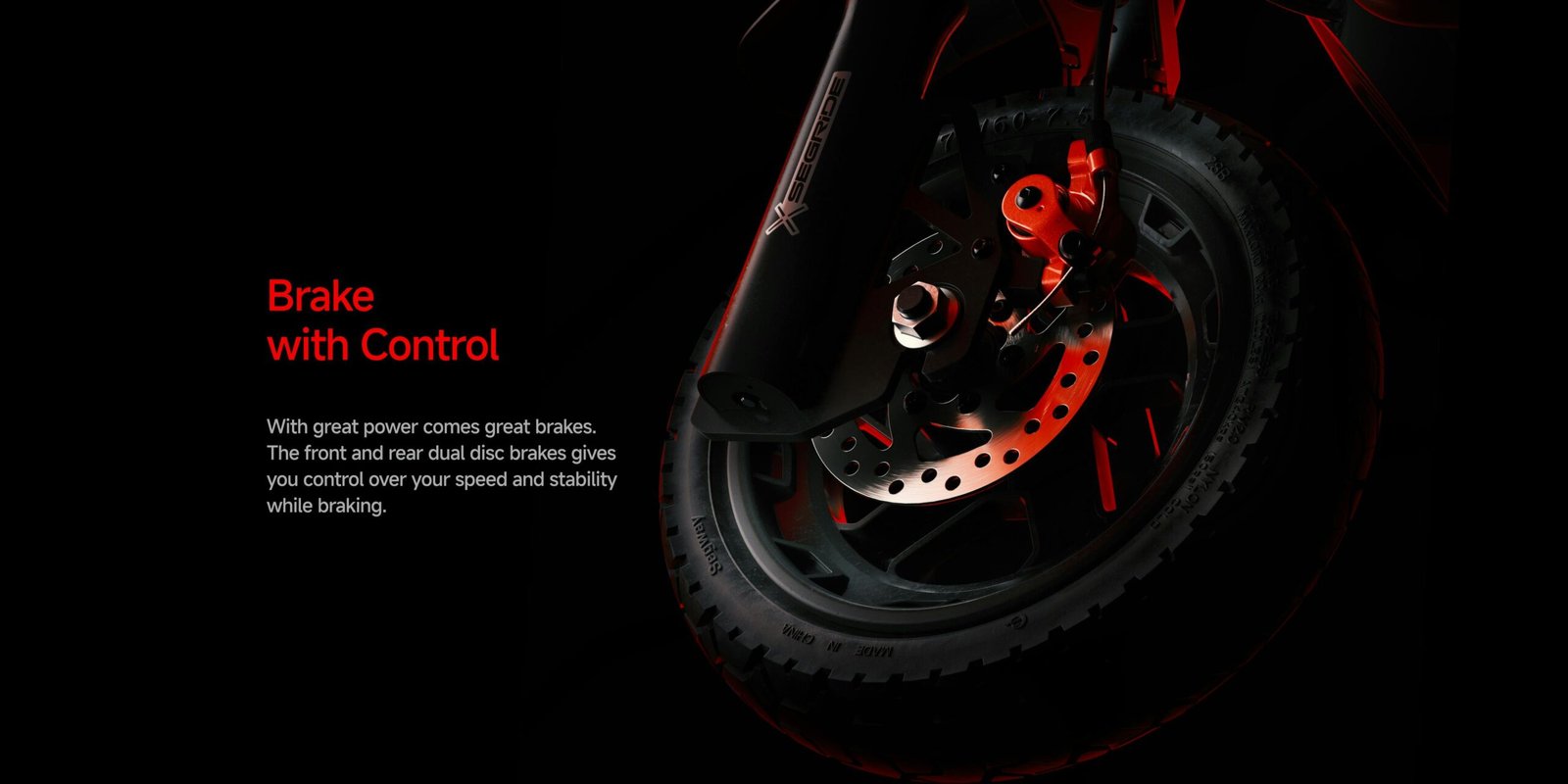 Rear disc brake up close