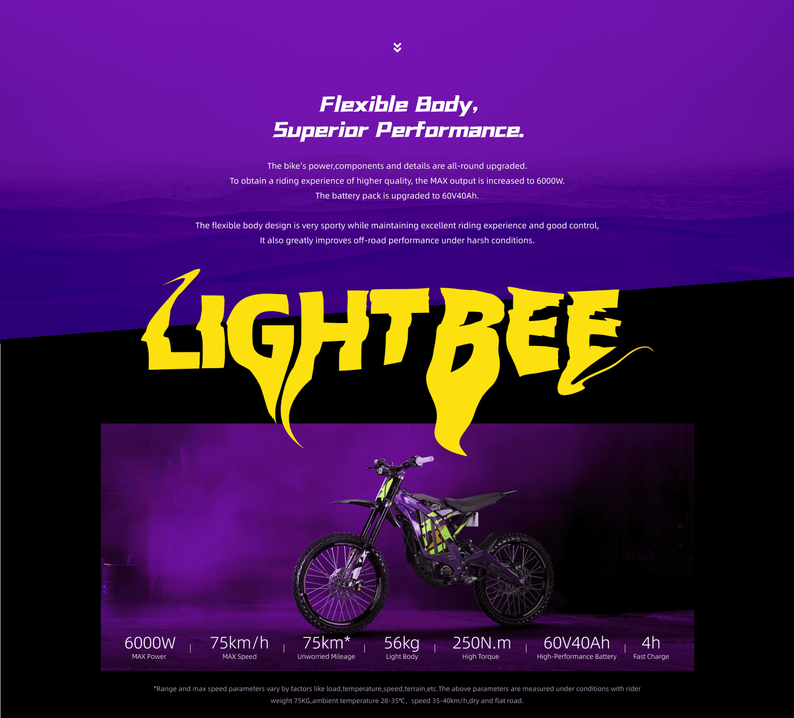 Sur-Ron Light Bee X, feature panel 1