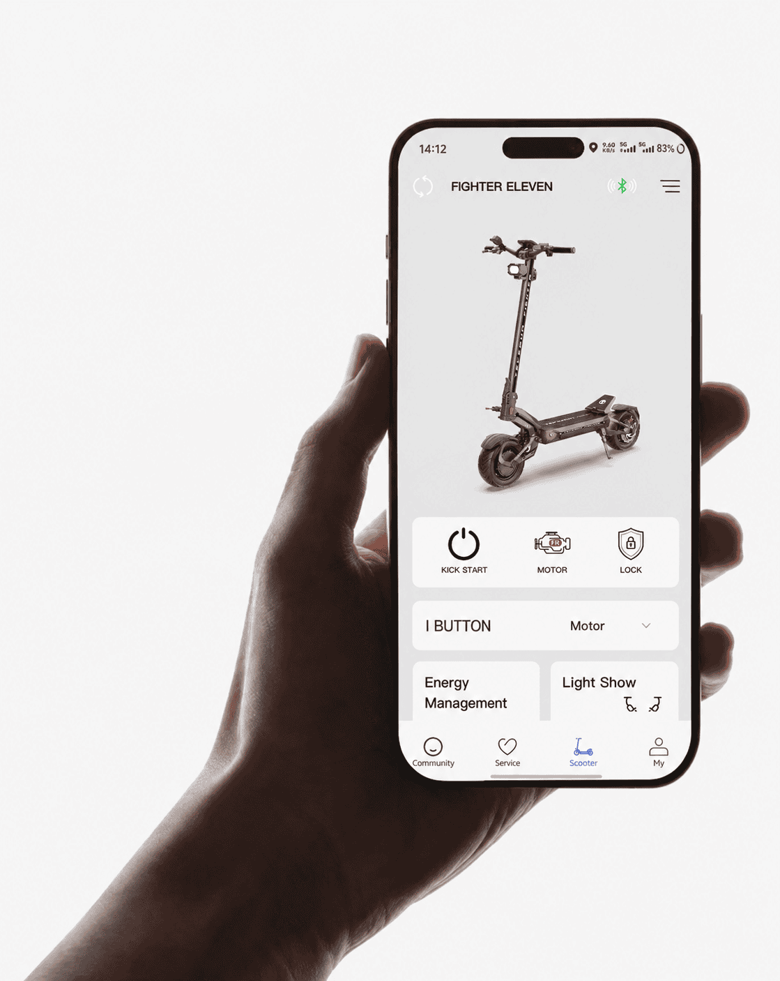 Teverun App 2.0 on the Fighter Supreme Ultra electric scooter