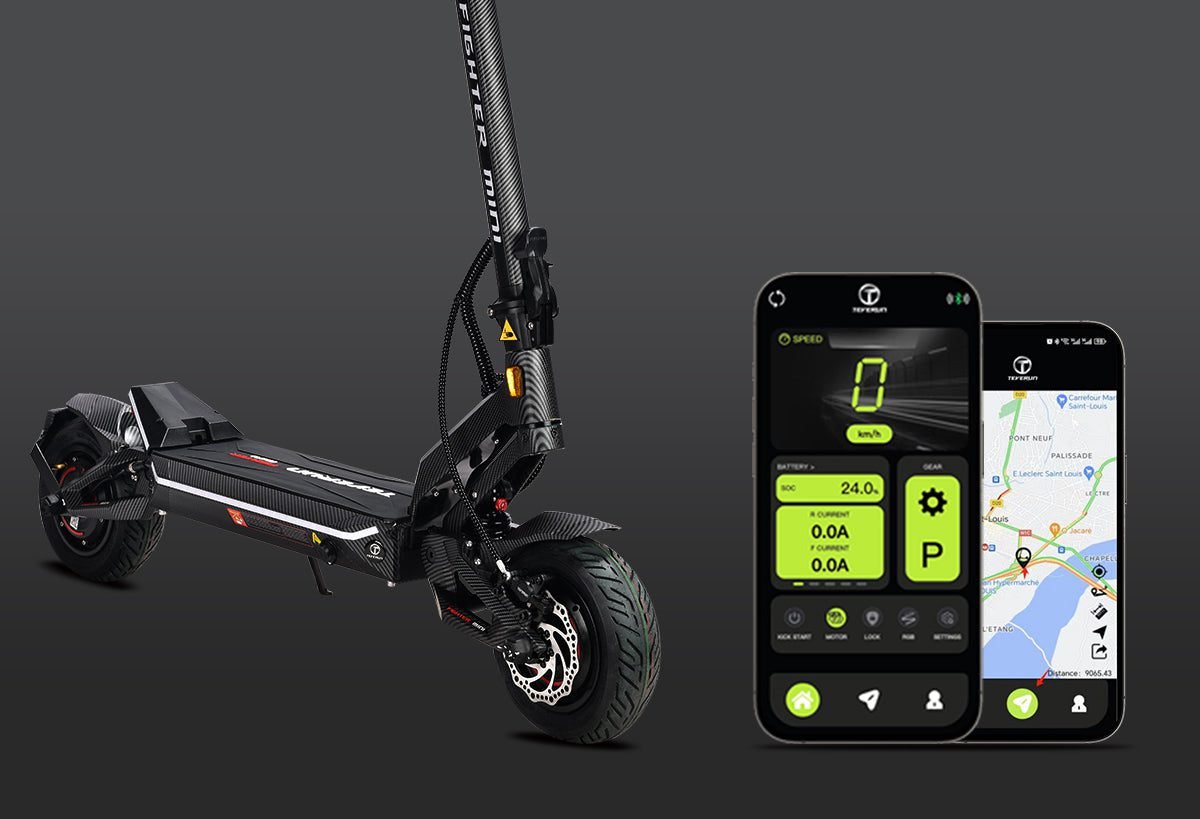 Fighter Mini Pro electric scooter GPS location shown in the app