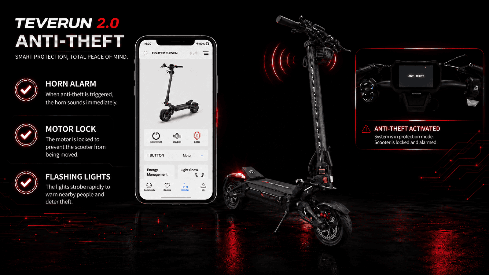 Ride settings in the app
