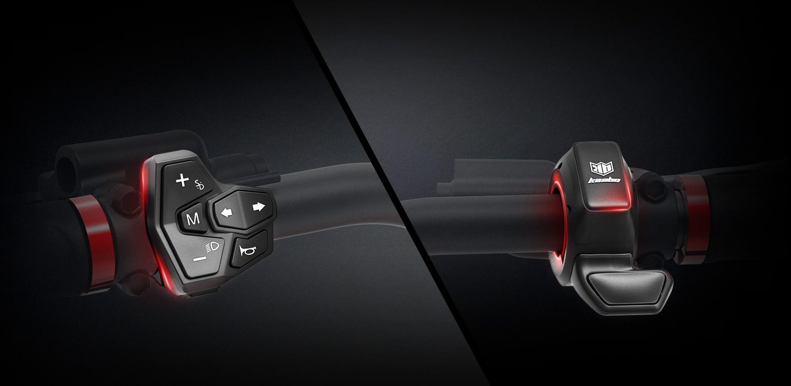 Kaabo Warrior 11 Max electric scooter switches and thumb throttle