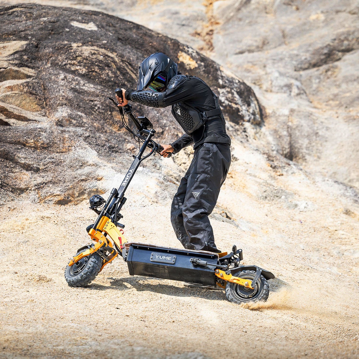 YUME X11+ 13 MPH Speed-Limited Electric Scooter riding