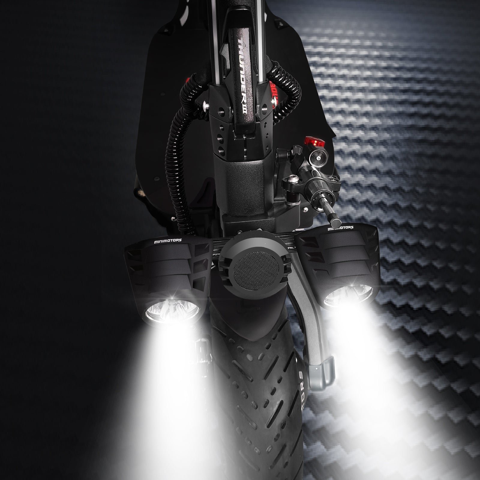 Dualtron Thunder 3 headlights at night